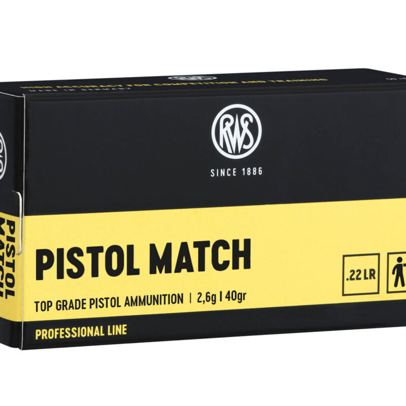RWS Pistol Match 2,6g - 40gr. .22lr - 1.000 St.