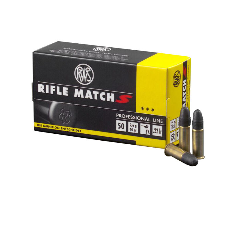 RWS Rifle Match S 2,6g - 40gr. .22lr - 1.000 St.